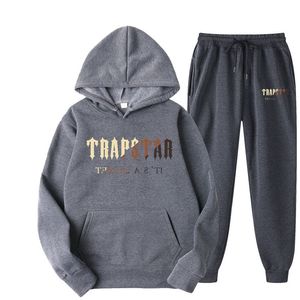 Trapstar Tracksuit Designer Tracksuit Trapstar Brand Gedrukte Sportswear Trapstar Hoodie Sweatshirt -broek Sets Sets Mannen Warm twee stukken Set 9876