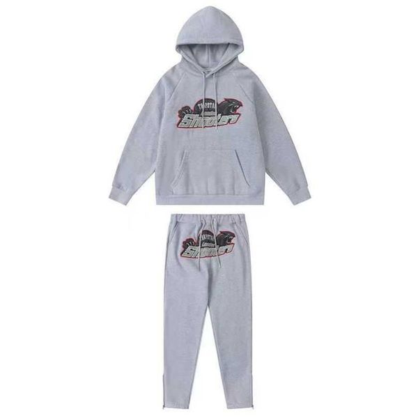 Survêtement à capuche Trapstar Écharpe arc-en-ciel brodée et velours à capuche Sportswear Close-up Zipper Pants Casual Guard Pants trapstar hoodie Hoodie Set Fashion Nj