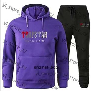 Trapstar tracksuit heren tracksuit merk bedrukte sportkleding trapstar kleuren warm twee stukken set losse trapstar hoodie sweatshirt broek jogging jasstop 9252