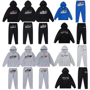 Trapstar trainingspak heren trui broek set designer hoodies streetwear sweatshirts sportpak borduurwerk pluche brief decoratie dikke hoodies heren broek