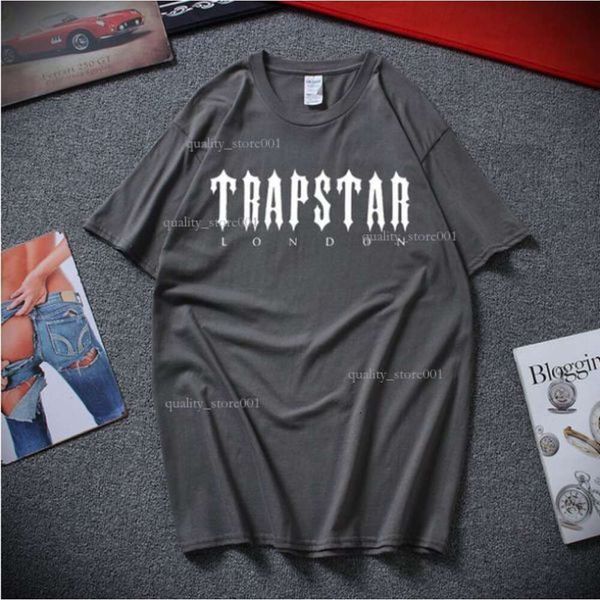 Trapstar Chándal para hombre Trapstar Camiseta Camisa de diseñador Hombres Mujeres Hip Hop Top Nueva camiseta estampada Moda de verano Ropa deportiva negra Marca Trapstar 721