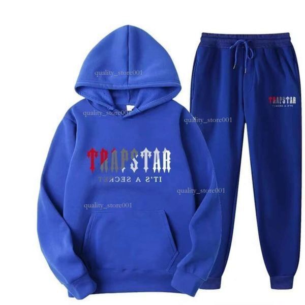 Trapstar Chándal Trapstar para hombre Trajes de chándal con capucha Baloncesto Fútbol Rugby de dos piezas con chaqueta con capucha de manga larga para mujer Pantalones Trapstar 480