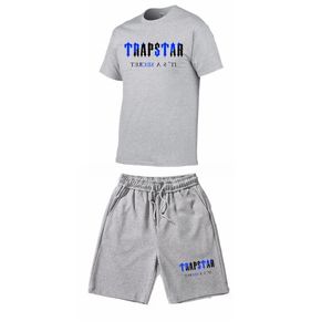 Trapstar Tracksuit Set Men T -shirtshorts Sets Summer Sportswear Jogging Pants Streetwear Harajuku Tops T -Shirt Suit 220707