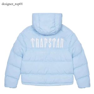 Trapstar Tracksuit Trapstar Jacket London Deconded Hooded Puffer 2.0 Gradient Black Trapstar Brand Veste Men Broided Thermal Hoodie Hover Coat Tops