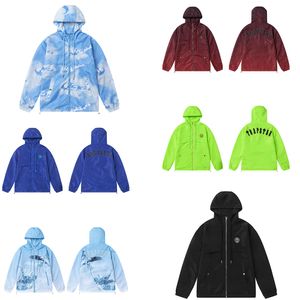 Trapstar Windbreaker Bomber Womens Coat Cuir en cuir imperméable Broderie Black Blue Blue Jacket Mens Designer Vestes