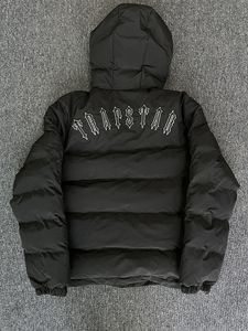 Trapstar Down Jacket 2024 Mode Trapstars Veste Hommes Noir Irongate Capuche détachable Etter Sweat à capuche brodé Hiver Chaleur Mens Coatt