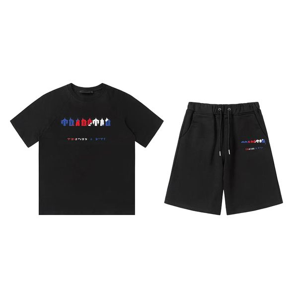 Trapstars Hommes Shorts et t-shirt Ensemble Survêtements Couples Serviette Broderie Lettre Femmes Ras Du Cou Trap Étoiles Sweat Costumes 644