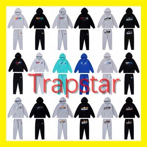 Trapstars trainingspakken stelt regenbooghanddoek borduurwerk hoodies decoderen chandal shooters capuchon tuta mannen dames sportkleding pak