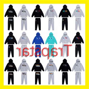 Trapstars Tracksuits Sets Rainbow Towel Embroidery Hoodies Decodering Chandal TrapStars Shooters Hooded Tuta Men Women Sportswear Suit l o e