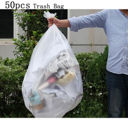 Trashzakken 50 stks grote capaciteit Zak Weg de verdikte opslag Clear Recycling Bin Liners Plastic afvalzakken 230421