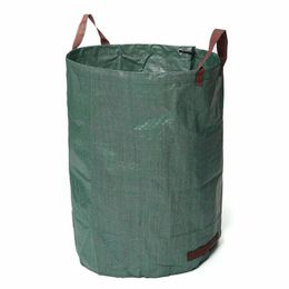 Bolsas de basura Bolsa de jardín Bolsa de almacenamiento de gran capacidad Saco de hojas reutilizable Bote de basura ligero Contenedor de recolección de basura de jardín plegable 230625