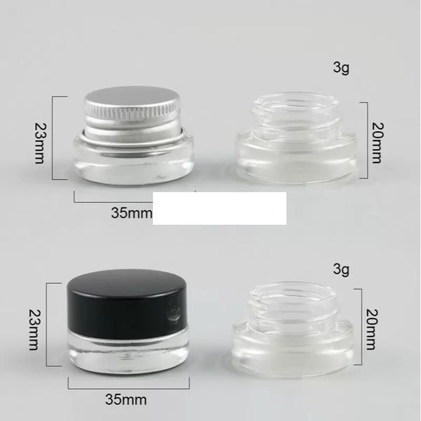 Flacon de parfum Traval Petit pot de maquillage en verre avec couvercles contenant cosmétique emballage qualitygood