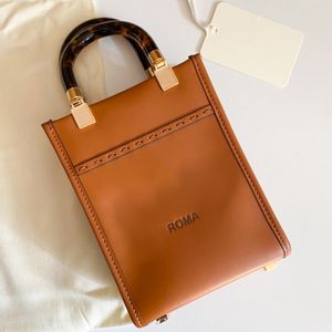 Womens fendace poignée en verre fourre-tout sac de luxe ROMA sacs à main designer soleil sac à bandoulière en cuir Cross body hommes fendent poignée supérieure avec embrayage épaule sacs sous les bras