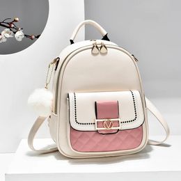 TRAVEASY – sac à dos multi-poches mignon, Design à carreaux, Mini sac à dos d'école pour filles Kawaii, épaule et sacs à main, 2023, 240323