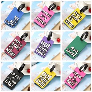 Travel Accessories Creative Baggage Boarding Tags Luggage Tag Letter Cartoon Silica Gel Suitcase ID Addres Holder Portable Label