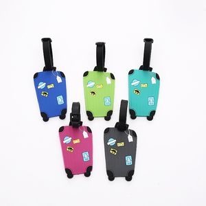 Reisaccessoires Creatieve bagagelabel Cartoon Silicagel Koffer ID Addres Houder Bagage Boarding Tags Draagbaar Label M3074