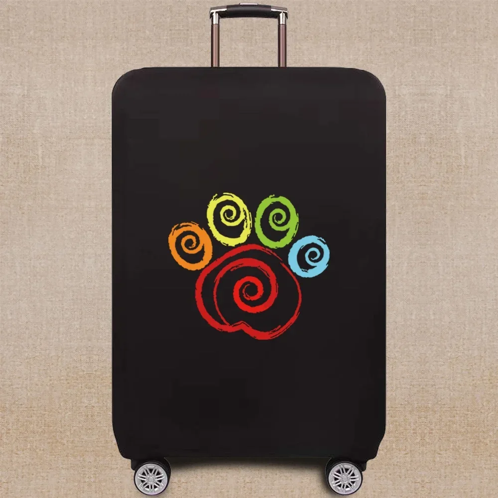 Reisaccessoires bagage case koffer stof beschermende hoes 18-28 inch voetafdrukken patroon serie trolley kast elastische hoes