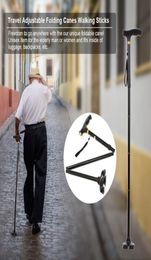Reizen verstelbare vouwstokken wandelstokken met LED -licht mobiliteitshulpmiddelen riet voor artritis senioren gehandicapte ouderen7261499