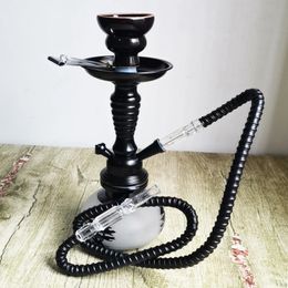 Reizen Arabische Waterpijp Set Kleine Enkele Glazen Fles Shisha Keramische Kom Pijp Accessoires Verjaardagscadeau 240220