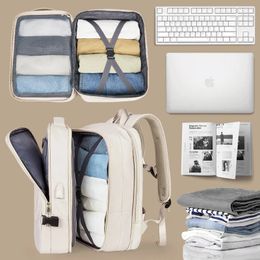 Reis Backpack Flight goedgekeurd Carry On Backpack for Women Men Expandable Large Bagage Backpack Business Weekder Daypack 240423
