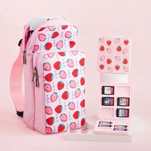 Ensemble de sac de voyage avec étui de transport mignon pour Nintendo Switch pour Switch Lite Switch OLED, Kit d'accessoires pour sac à bandoulière