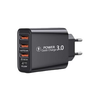 Travel Charger US, EU, UK 3 USB+TYPE-C LADING HOOFD 3 USB+PD Multi-telefoonadapter