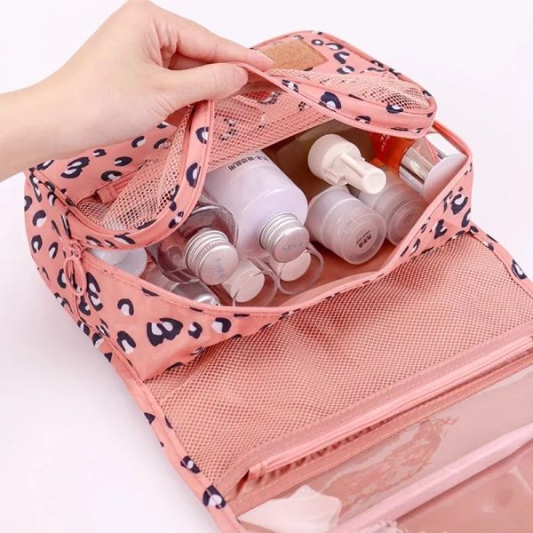 Gancho de viajes bolsas cosméticas para mujeres maquillaje de maquillaje de productos de tocador a prueba de agua