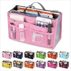 Travel Insert Organizer Dual Tidy Bags Cosmetic Bags Handbags Purse Makeup Bag MP4 Toiletries Bag Pouch Sundry Tote Home Storage Bags TL49