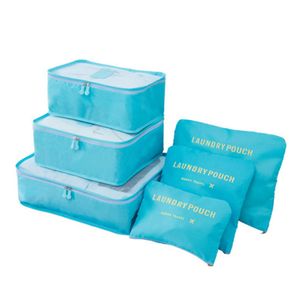 Reis Makeup Bag Thuis Bagage Opslag Kleding Opslag Organisator Draagbare Cosmetische Tassen BH Ondergoed Pouch 6pcs / Set RRA2288