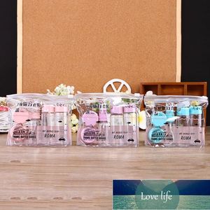 Viaje Mini Maquillaje Contenedor Botella Plástico Transparente Vacío Sombra de ojos Crema facial Olla 7pcs / set Botellas de almacenamiento Frascos Precio de fábrica diseño experto Calidad Lo último