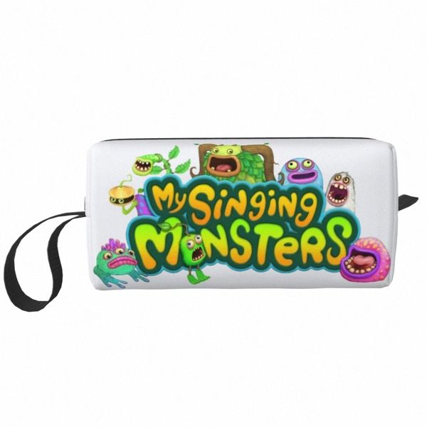 Viaje My Singing Msters Bolsa de aseo Lindo videojuego eléctrico Maquillaje Organizador cosmético Mujeres Almacenamiento de belleza Dopp Kit Box b8xi #