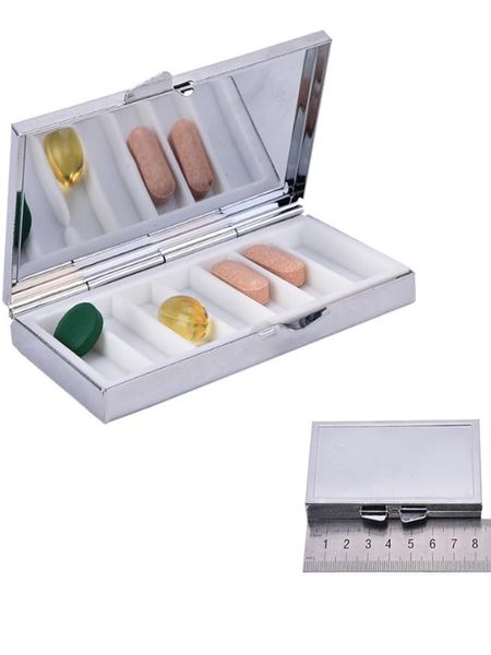 Boîtes de rangement de pilules de voyage 7 grille pliante en métal contenant de pilulier pour médicaments organisateur boîtes à pilules