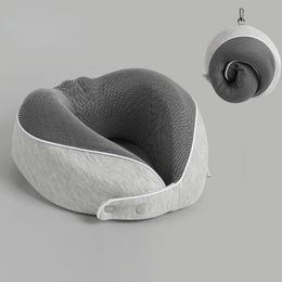 Oreiller de voyage à mémoire de mousse oreiller de cou confortable à couverture respirante Kit de voyage avion lavable W 3d Sleep
