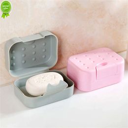 Boîte à savon Portable de voyage, porte-savon étanche avec éponge de Drainage, boîte de rangement de savon à double usage, accessoires de salle de bains