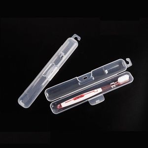 Porte-brosse à dents portable de voyage, boîte de rangement transparente, conteneur pratique, boîte de brosse à dents, organisateur d'outils de salle de bains LX4258
