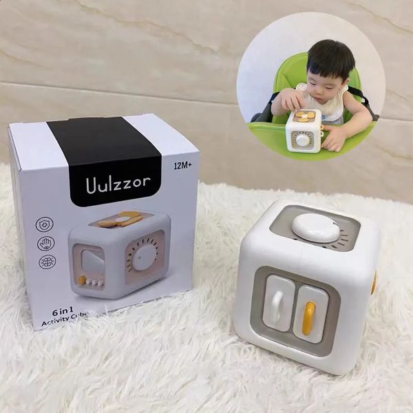 Pots de voyage 6 en 1 Montessori Cube Jouets Sensoriel Conseil occupé Bébé Pratique Compétences Tiroir Fidget Éducatif pour Fille Garçon 231109