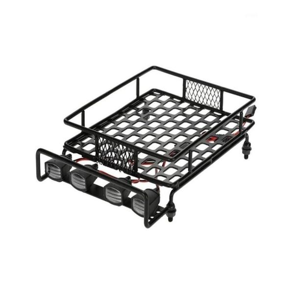 Producto de carretera de viaje Techo Lage Rack Barra de luz LED para Wrangler Tamiya Cc01 Axial Scx10 Techo de aleación de aluminio para automóvil 12157884 Entrega directa Ottzw