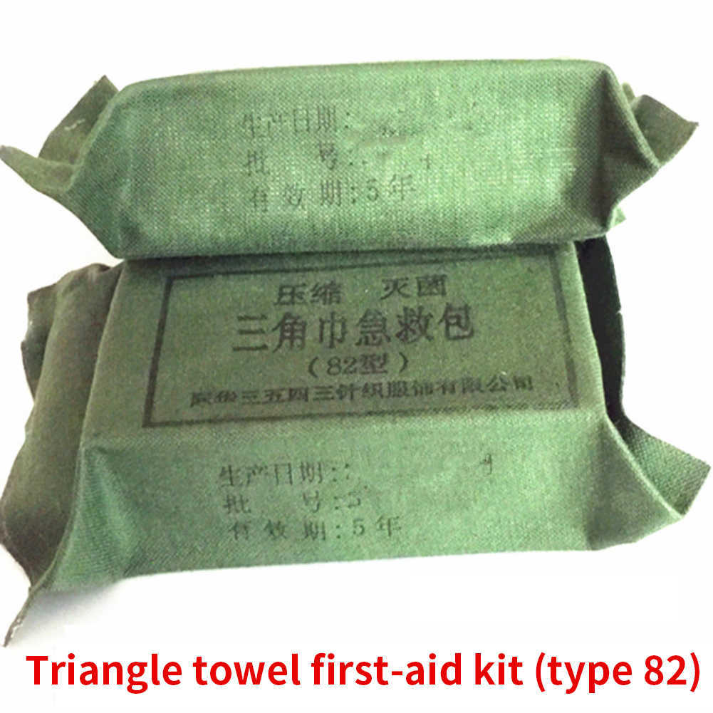 Travel Roadway Product Training Force 82 Triangulär handduk Undervisning Komprimerad First Aid Kit Steril Gaze Hemostatic Bandage Emergency Rescue 1216