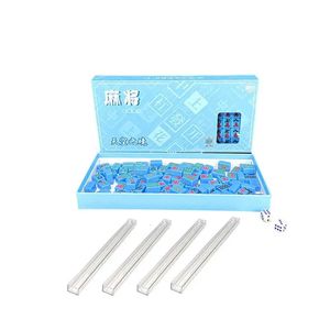 Reisgrootte Mahjong Set Board Game voor volwassenen en familie Portable Mini Chinese studenten Dormitory 240401