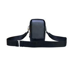 Bolsa de almacenamiento de viaje para hombre y mujer, bolso de hombro de diseñador de cuero auténtico, bolsa para teléfono móvil, bolsa cruzada de calidad Superior