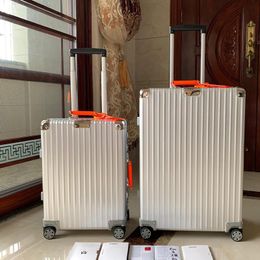 Reiskoffer Designer Bagage met wielen Aluminium Legering Boarding Case Grote capaciteit Travel Trolley Case Leisure koffers handbagage
