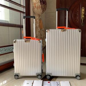 Madera de viajes Diseñador de equipaje con ruedas Caso de embarque de aleación de aluminio