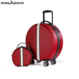 Valise de voyage Spinner roues arrondies chariot sac à bagages enfants mignon main pouces cabine ensemble roulant pcs J220708 J220708