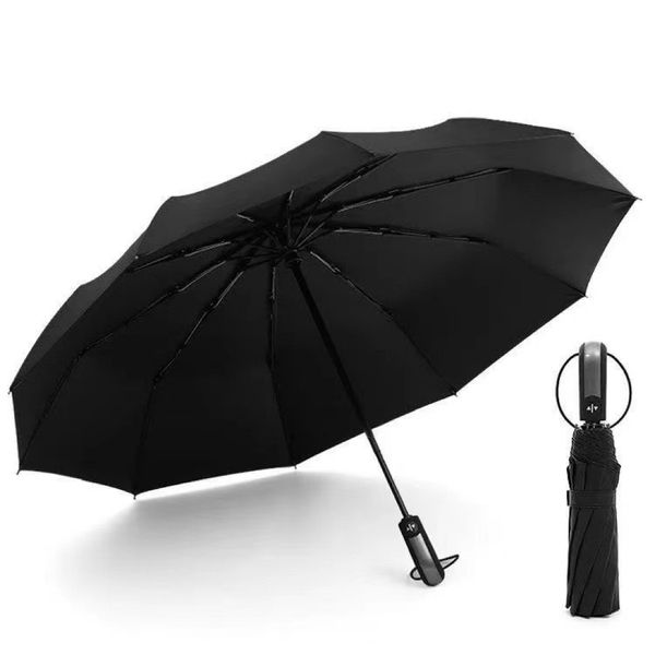 Parapluie de voyage Auto à vent automatique Open Close Claplable pliable Pliant Small Compact 10 8 COBIRES SACKPACK VOITURE ESTALES ESTALES PRISE POURSE POUR RAID