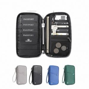 Portefeuille de voyage pour porte-passeport familial, porte-documents étanche, organisateur d'accessoires de voyage, sac de documents, porte-cartes Y45M #