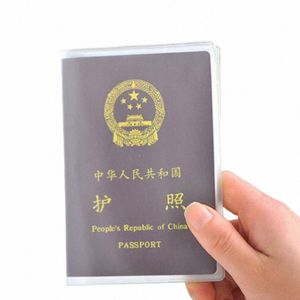 Viajes Impermeable Suciedad Pasaporte Titular Cubierta Monedero Transparente PVC ID Titulares de tarjetas Busin Tarjeta de crédito Titular de la caja Bolsa r2Vn #