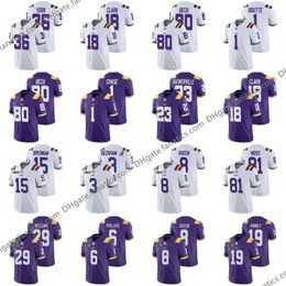 Travin Dural NCAA Lsu Tigers College Football Jersey personnalisé Jarvis Landry Chase Joe Burrow Justin Jefferson Clyde Edwards Helaire Derrius H High High