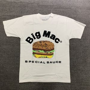 Travis CPFM.XYZ T-shirts Big MAC Plus Size Hommes T-shirts Puff Print Hamburger Tops Homme Vintage T-shirt surdimensionné Streetwear Tee Youth Tees Summer Cartoon Manches courtes