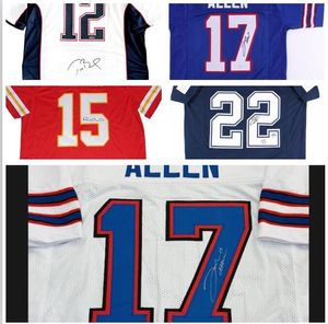 Travis Kelce Josh Allen AJ Green Patrick Brady Mahomes Rodgers Emmitt Smith Burrow Lawrence Taylor Gronkowski Tekende handtekening Autogepreerde Auto Shirts 2024