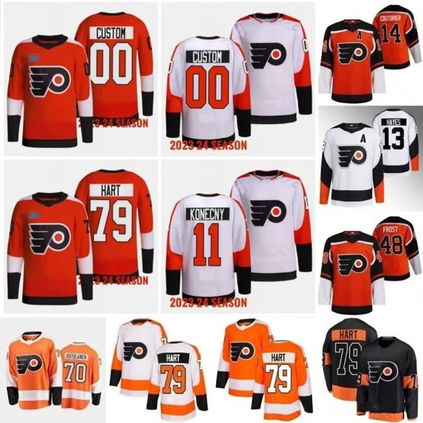 Travis Konecny Flyers Maillot de hockey Kevin Hayes Lil Peep Ivan Provorov Carter Hart Nicolas Deslauriers Tony DeAngelo Joel Farabee van Riemsdyk Owen Tippett